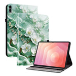 Til Samsung Galaxy Tab S12+ Læderetui Mønstret Printet Stand Tabletcover med Kortlommer