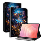Til Samsung Galaxy Tab S12+ Læderetui Mønstret Printet Stand Tabletcover med Kortlommer