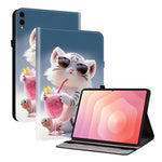 Til Samsung Galaxy Tab S12+ Læderetui Mønstret Printet Stand Tabletcover med Kortlommer