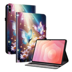 Til Samsung Galaxy Tab S12+ Læderetui Mønstret Printet Stand Tabletcover med Kortlommer