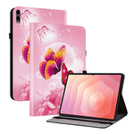 Til Samsung Galaxy Tab S12+ Læderetui Mønstret Printet Stand Tabletcover med Kortlommer