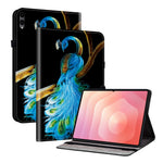 Til Samsung Galaxy Tab S12+ Læderetui Mønstret Printet Stand Tabletcover med Kortlommer