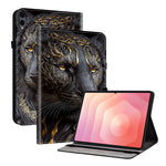 Til Samsung Galaxy Tab S12+ Læderetui Mønsterprintet Stativ Tabletcover med Kortlommer