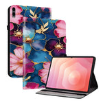 Til Samsung Galaxy Tab S12+ Læderetui Mønsterprintet Stativ Tabletcover med Kortlommer