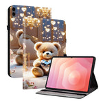 Til Samsung Galaxy Tab S12+ Læderetui Mønsterprintet Stativ Tabletcover med Kortlommer