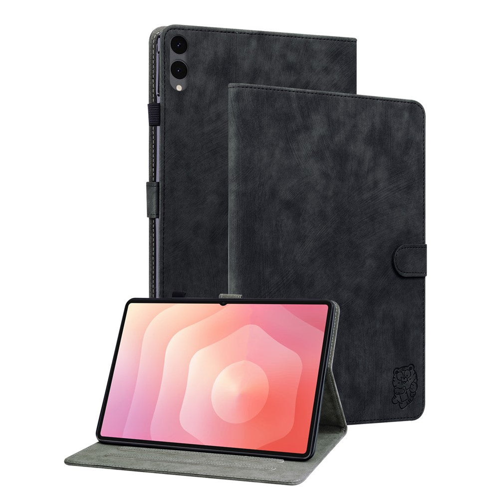 For Samsung Galaxy Tab S12+ Case Tiger Imprint Anti-Scratch PU Leather Tablet Cover