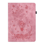 For Samsung Galaxy Tab S12+ Case Card Holder Anti-Scratch Leather Cover Rose Flower Imprint