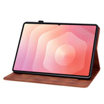 For Samsung Galaxy Tab S12+ Case Lily Flower Imprint Card Slots Leather Tablet Cover