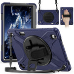 For Samsung Galaxy Tab S12+ Kickstand Case TPU PC Silicone Tablet Cover with Hand Band  /  Shoulder Strap