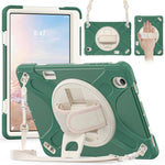 For Samsung Galaxy Tab S12+ Kickstand Case TPU PC Silicone Tablet Cover with Hand Band  /  Shoulder Strap