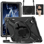For Samsung Galaxy Tab S12+ Kickstand Case TPU PC Silicone Tablet Cover with Hand Band  /  Shoulder Strap