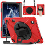 For Samsung Galaxy Tab S12+ Kickstand Case TPU PC Silicone Tablet Cover with Hand Band  /  Shoulder Strap