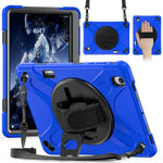 For Samsung Galaxy Tab S12+ Kickstand Case TPU PC Silicone Tablet Cover with Hand Band  /  Shoulder Strap