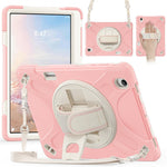 For Samsung Galaxy Tab S12+ Kickstand Case TPU PC Silicone Tablet Cover with Hand Band  /  Shoulder Strap