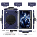 For Samsung Galaxy Tab S12+ Case TPU + PC + Silicone Kickstand Anti Drop Tablet Cover