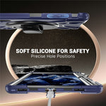 For Samsung Galaxy Tab S12+ Case TPU + PC + Silicone Kickstand Anti Drop Tablet Cover