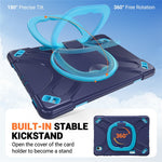 For Samsung Galaxy Tab S12+ Case TPU + PC + Silicone Tablet Cover Swivel Kickstand Handle Grip