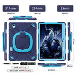 For Samsung Galaxy Tab S12+ Case TPU + PC + Silicone Tablet Cover Swivel Kickstand Handle Grip
