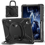 For Samsung Galaxy Tab S12+ Case TPU + PC + Silicone Tablet Cover Swivel Kickstand Handle Grip
