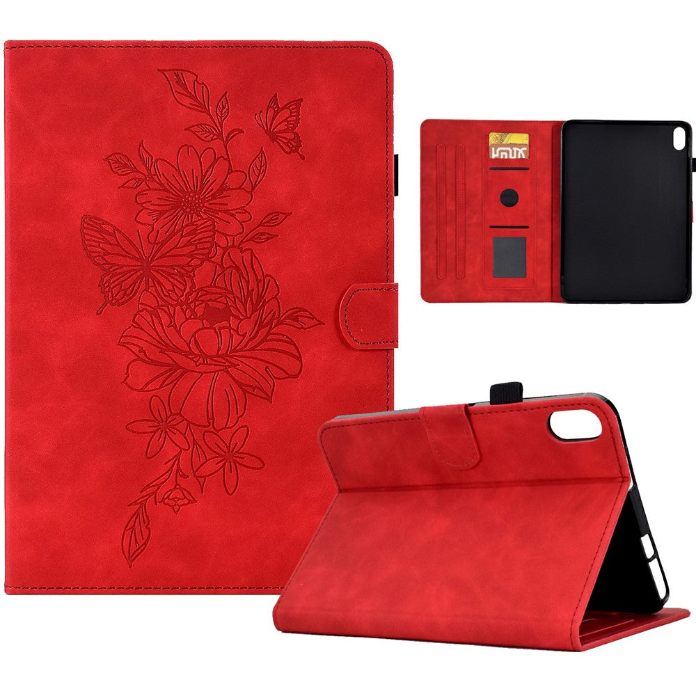 For Samsung Galaxy Tab S12+ Case Flower Butterfly Imprinted Card Slots Leather Cover