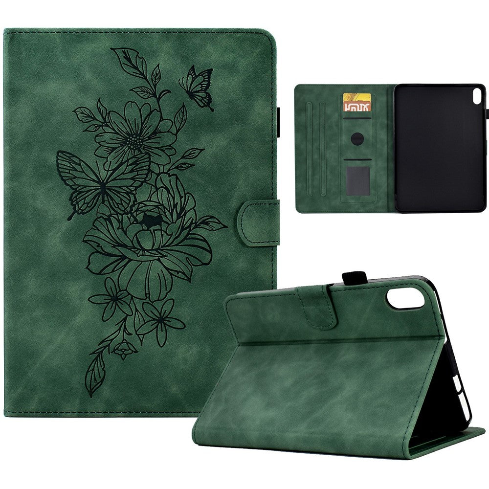 For Samsung Galaxy Tab S12+ Case Flower Butterfly Imprinted Card Slots Leather Cover