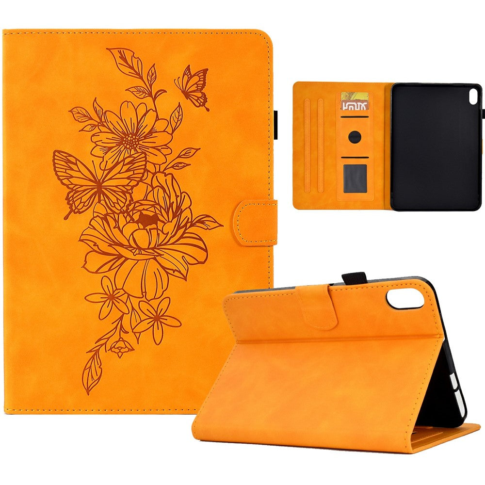 For Samsung Galaxy Tab S12+ Case Flower Butterfly Imprinted Card Slots Leather Cover