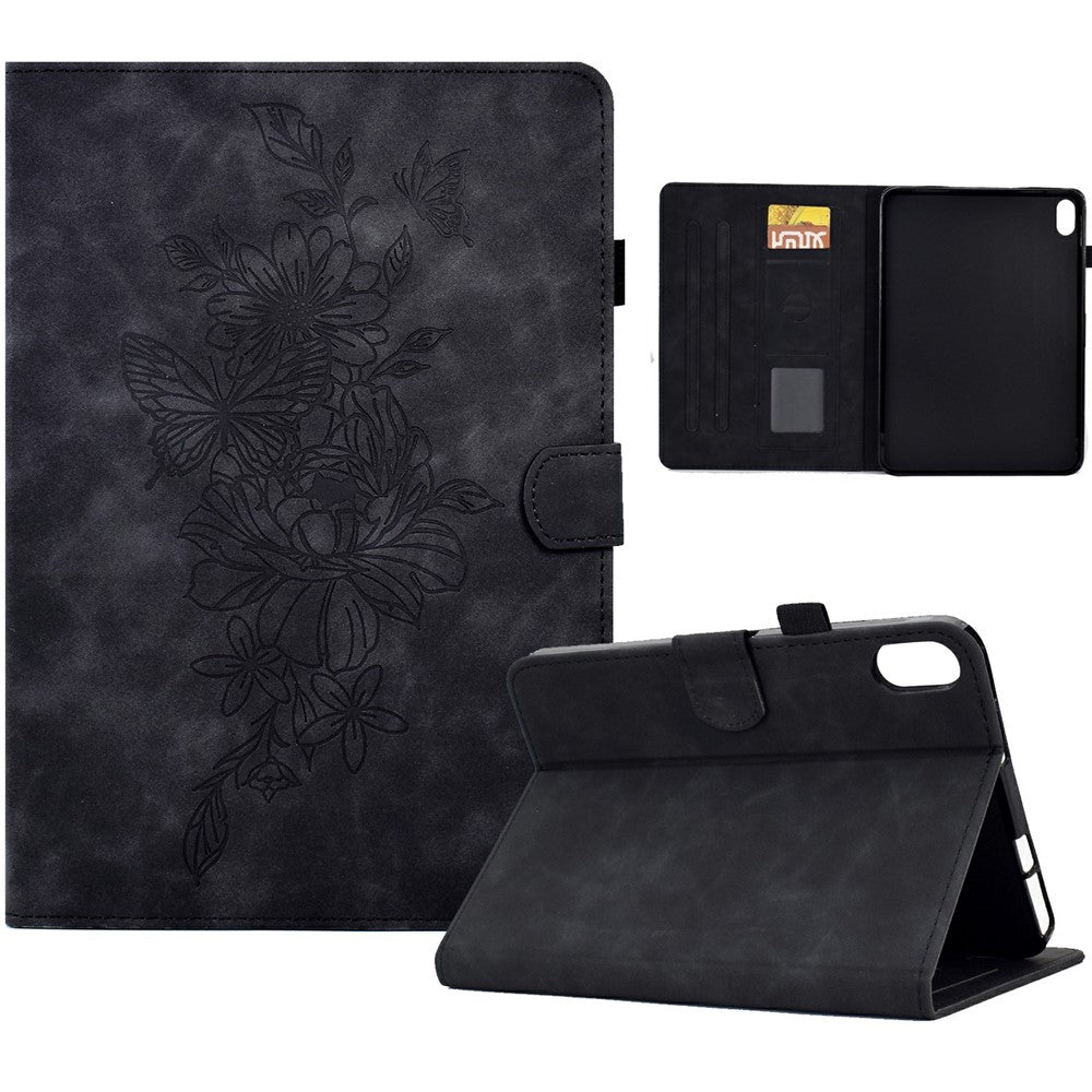 For Samsung Galaxy Tab S12+ Case Flower Butterfly Imprinted Card Slots Leather Cover