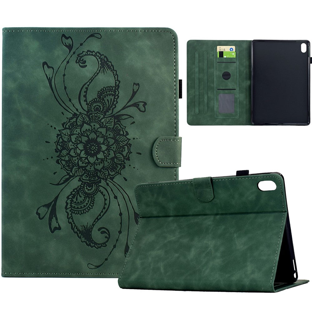 For Samsung Galaxy Tab S12+ Case Mandala Imprinted Leather Tablet Cover with Card Slots