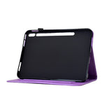 Til Samsung Galaxy Tab S12+ Læderetui Blommeblomst Stand Kortlommer Tablet Cover