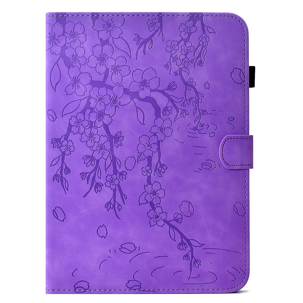 Til Samsung Galaxy Tab S12+ Læderetui Blommeblomst Stand Kortlommer Tablet Cover