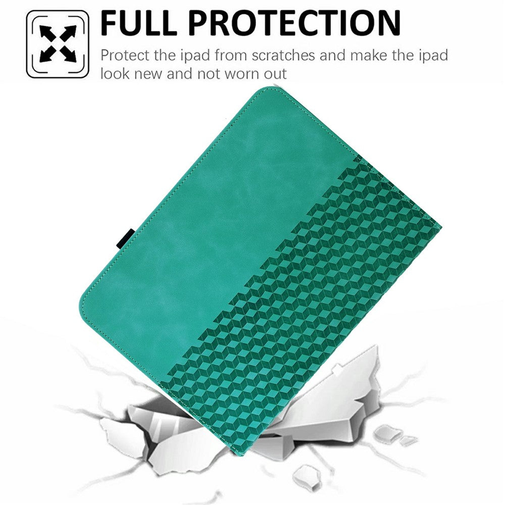 Til Samsung Galaxy Tab S12+ Etui Roterbart Stativ Kortlommer Blokeringsmønster Lædercover
