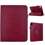 Samsung Galaxy Tab S12+ Fodral Butterfly Flower Imprint Läder Surfplatta Fodral med Roterande Stativ Korthållare