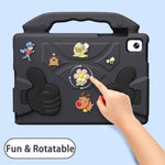 EVA Case for Samsung Galaxy Tab A11 / Tab A9 / Tab A 8.0 (2019) / Tab A7 Lite 8.7-inch / Lenovo Tab One / Tab K9 Cartoon Thumb Kickstand Shockproof Tablet Cover