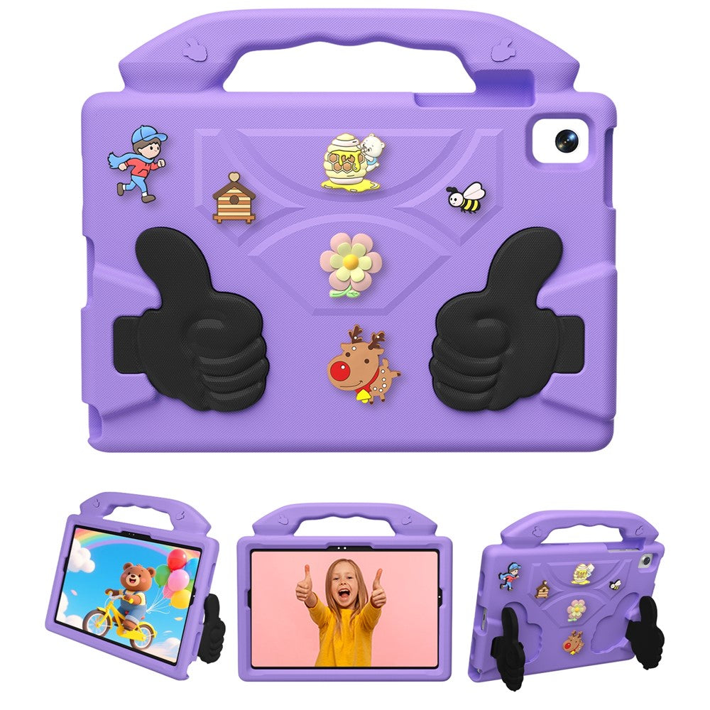 EVA Case for Samsung Galaxy Tab A11 / Tab A9 / Tab A 8.0 (2019) / Tab A7 Lite 8.7-inch / Lenovo Tab One / Tab K9 Cartoon Thumb Kickstand Shockproof Tablet Cover