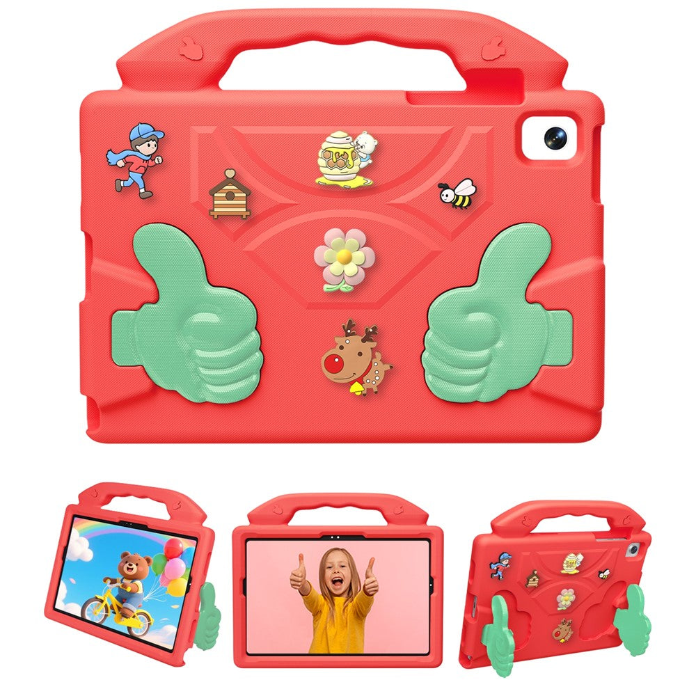 EVA Case for Samsung Galaxy Tab A11 / Tab A9 / Tab A 8.0 (2019) / Tab A7 Lite 8.7-inch / Lenovo Tab One / Tab K9 Cartoon Thumb Kickstand Shockproof Tablet Cover