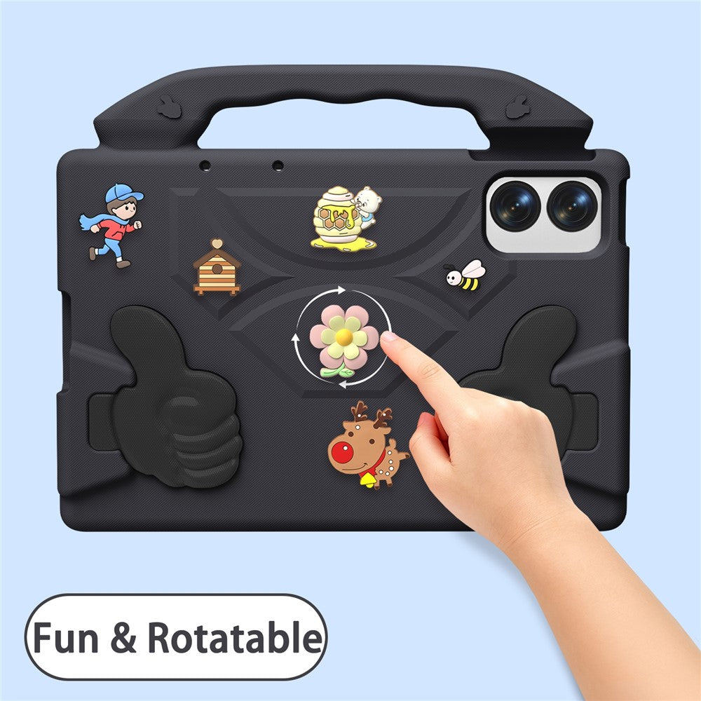 EVA Case for Xiaomi Redmi Pad 2 Pro / Pad Pro 5G / Pad Pro / Poco Pad M1 / Honor Pad 20 / Pad 10 / Pad V8 Pro Cartoon Thumb Kickstand Shockproof Tablet Cover