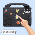 EVA Case for Xiaomi Redmi Pad 2 Pro / Pad Pro 5G / Pad Pro / Poco Pad M1 / Honor Pad 20 / Pad 10 / Pad V8 Pro Cartoon Thumb Kickstand Shockproof Tablet Cover