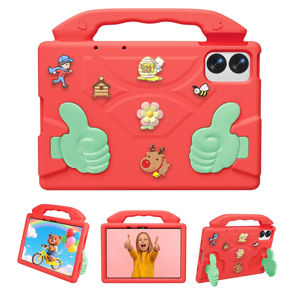 EVA Case for Xiaomi Redmi Pad 2 Pro / Pad Pro 5G / Pad Pro / Poco Pad M1 / Honor Pad 20 / Pad 10 / Pad V8 Pro Cartoon Thumb Kickstand Shockproof Tablet Cover