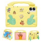 EVA Case for Xiaomi Redmi Pad 2 Pro / Pad Pro 5G / Pad Pro / Poco Pad M1 / Honor Pad 20 / Pad 10 / Pad V8 Pro Cartoon Thumb Kickstand Shockproof Tablet Cover