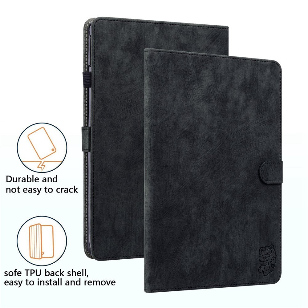 For Huawei MatePad Pro 10.8 (2021) Cute Tiger Pattern Imprinted Tablet Case Adjustable Stand Design TPU+PU Leather Shell with Card Slot