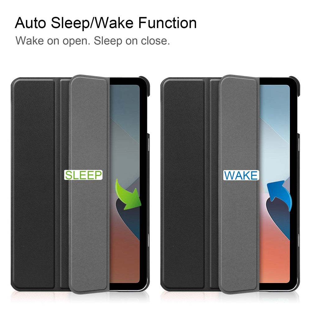 Shockproof Case for Oppo Pad Air PU Leather+PC Protective Case Auto Wake / Sleep Tablet Cover with Trifold Stand
