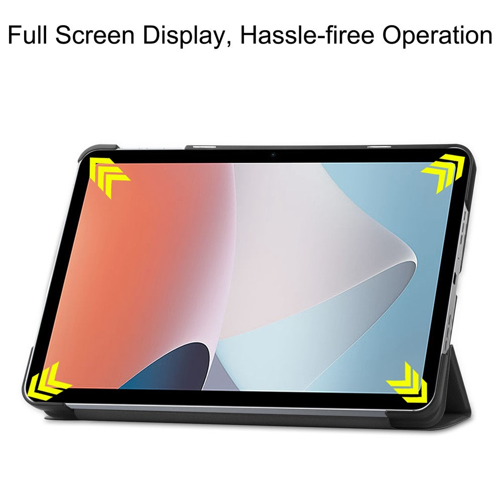 Shockproof Case for Oppo Pad Air PU Leather+PC Protective Case Auto Wake / Sleep Tablet Cover with Trifold Stand