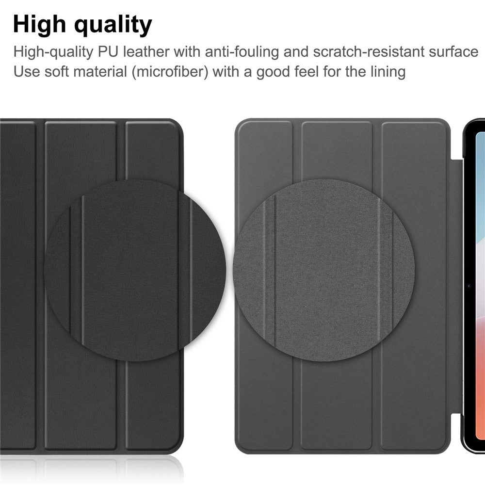 Shockproof Case for Oppo Pad Air PU Leather+PC Protective Case Auto Wake / Sleep Tablet Cover with Trifold Stand