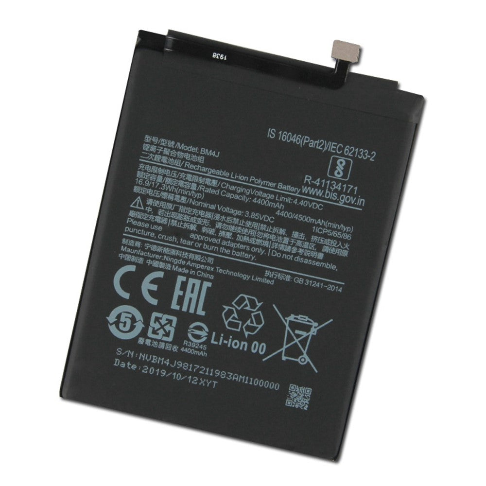 Til Xiaomi Redmi Note 8 Pro 3.85V 4400mAh Genopladeligt Li-ion Polymer Batteri Udskiftningsdel (Kode: BM4J) (uden logo)