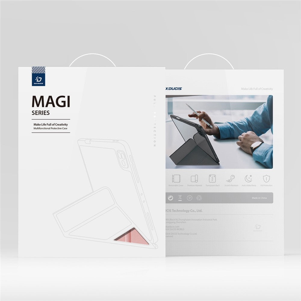DUX DUCIS til iPad (2025) / 10.9 (2022) Magi Tablet Cover Aftageligt lædercover med V-foldestativ