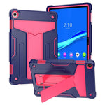 For Lenovo Tab M10 (Gen 3) TB-328FU / TB-328XU Protective Case T-Shaped Kickstand Shockproof PC + Silicone Tablet Cover