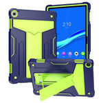 For Lenovo Tab M10 (Gen 3) TB-328FU / TB-328XU Protective Case T-Shaped Kickstand Shockproof PC + Silicone Tablet Cover