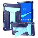 For Lenovo Tab M10 (Gen 3) TB-328FU / TB-328XU Protective Case T-Shaped Kickstand Shockproof PC + Silicone Tablet Cover