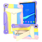 For Lenovo Tab M10 (Gen 3) TB-328FU / TB-328XU Protective Case T-Shaped Kickstand Shockproof PC + Silicone Tablet Cover