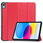 For iPad (2025) / 10.9 (2022) PU Leather Tablet Case Anti-drop Tri-Fold Stand Slim Protective Cover